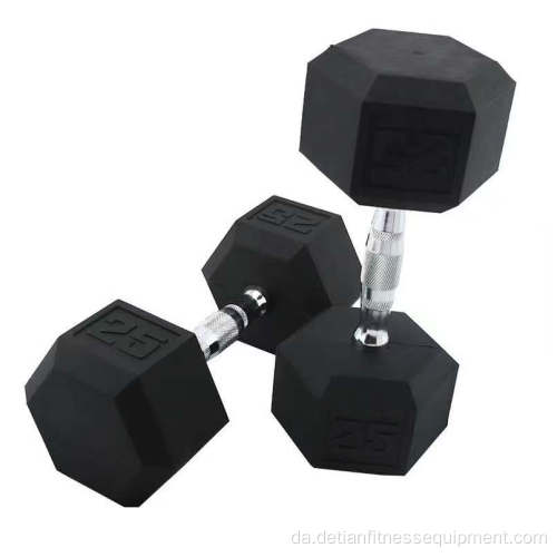 Gummi støbejern Dumbbell Hex Gummi Dumbbells